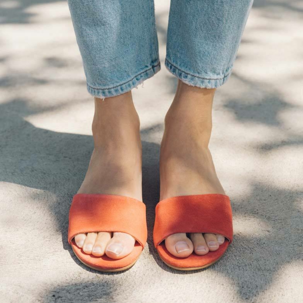 NEW Soludos Anouk Slide Sandal, cherry 7.5